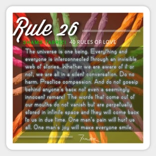 40 RULES OF LOVE - 26 Sticker